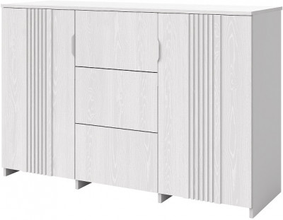 Комод "Харди" - Белый текстурный/Ясень белый