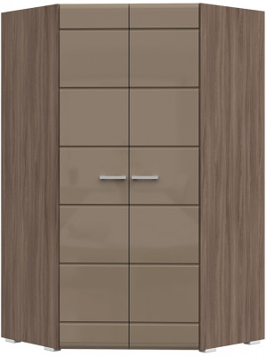 Симба шкаф угловой 2-х створчатый (1135*2000*1135) ясень шимо темный/кофе с молоком