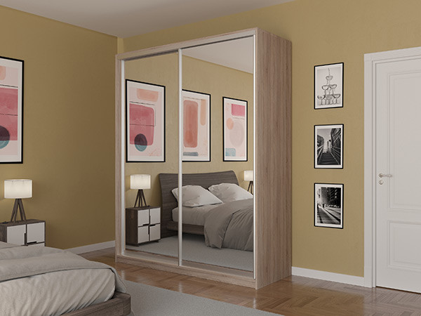 Шкаф-купе Лаурус 1 Сонома Светлый 200х58х220 см