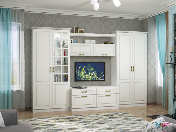 Ливерпуль Шкаф для одежды, ясень ваниль/белый