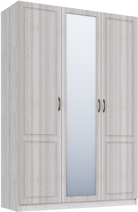 Шкаф 3-х створчатый Апполия, Ясень анкор светлый/Сандал белый