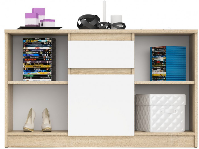 Мори Тумба ТВ МТВ1204.1, дуб сонома/белый