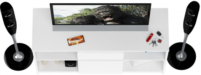 Мори Тумба ТВ МТВ1204.1, цвет белый, ШхГхВ 120,4х41х73 см.