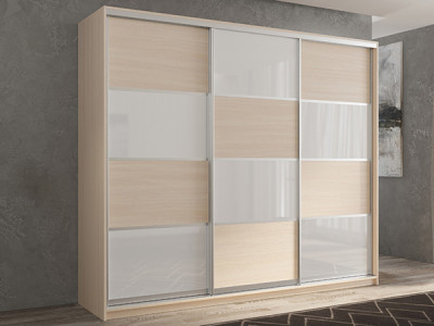 Шкаф-купе Кааппи 14 Дуб молочный 240х60х230 см