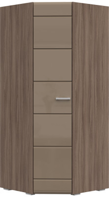 Симба шкаф угловой одностворчатый (850*2000*850) ясень шимо темный/кофе с молоком