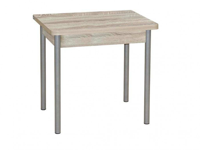 Эко 80х60 стол обеденный раскладной / Дуб сонома/металлик
