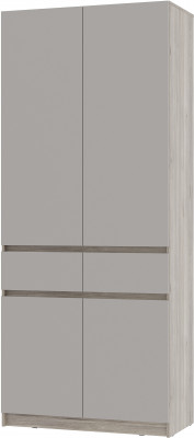 Шкаф 2-х створчатый "Багира" ШК-03 Дуб смоки/Кашемир