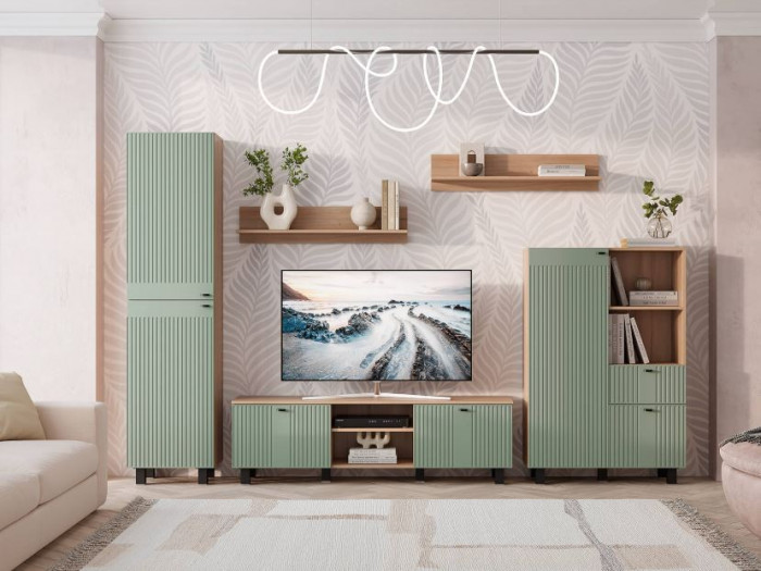 Гостиная "Олива" композиция 3 дуб каньон/МФ12 эвкалипт софт