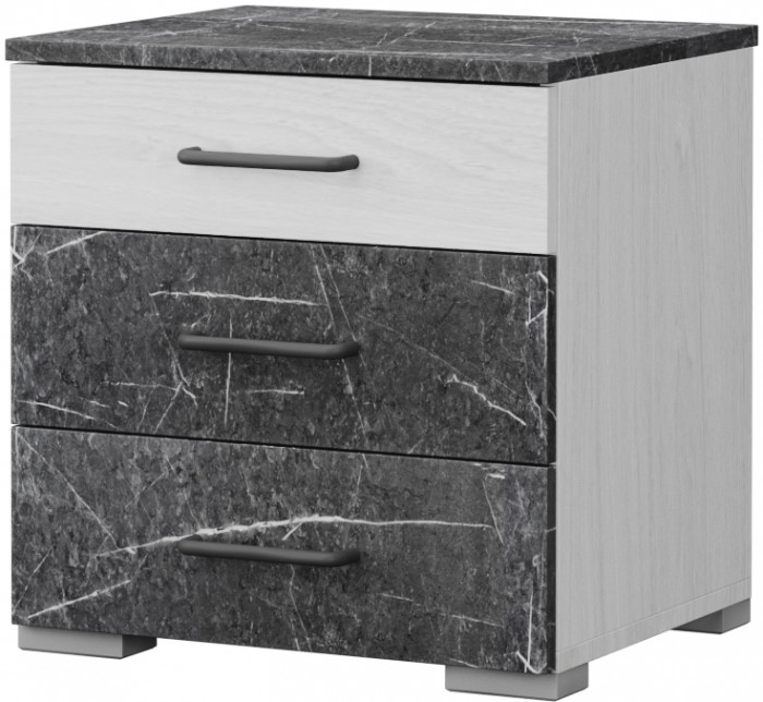 Модульная спальня "Теана", набор 2, Крафт серый/МДФ светло-серый