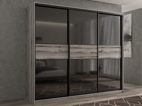 Шкаф-купе Кааппи 12 Эвок Окаменелый 210х60х230 см