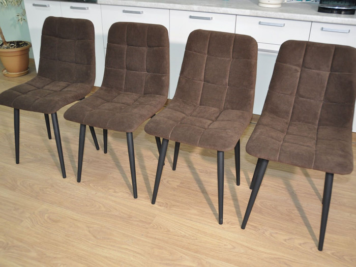 Обеденная группа Колорадо / Стул Х 4 шт. / Бетон темный/черный / бид 10