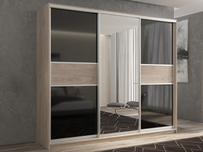 Шкаф-купе Кааппи 9 Кастелло Серый 210х45х230 см