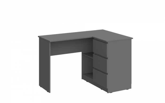 Челси Стол письменный угловой (Графит, Графит)