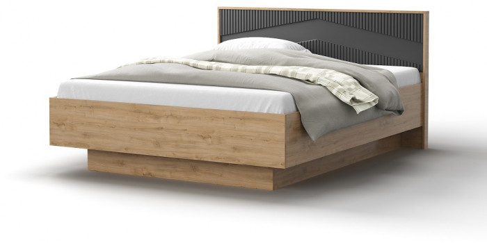 Модульная спальня "Оливия" - Дуб наварра/Шагрень черная