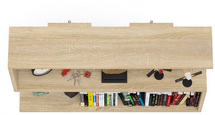 Мори Полка 900, цвет дуб сонома, ШхГхВ 90х21х64,8 см., универсальная сборка