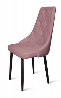 Стул "Граф" черный матовый Томми 14 пыльная роза