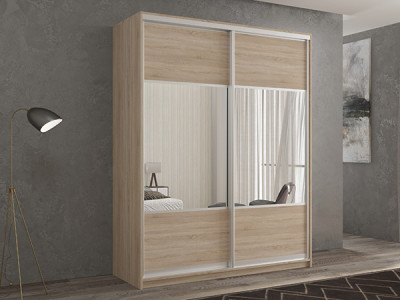 Шкаф-купе Кааппи 6 Сонома Светлый 160х45х230 см