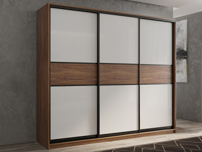 Шкаф-купе Кааппи 11 Морское Дерево Винтаж 240х45х230 см