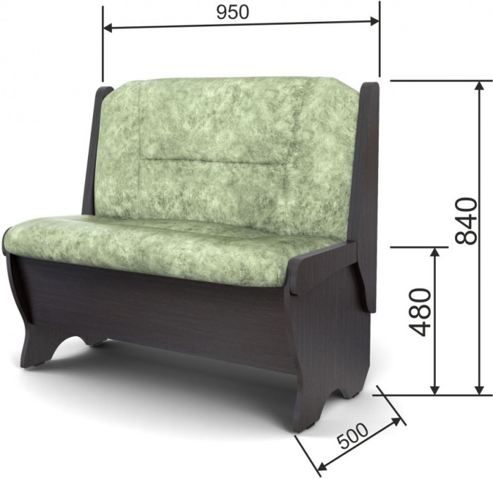 Скамья Лотос 950 венге/махито