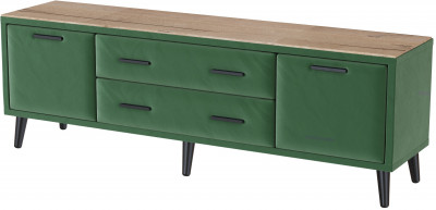 Тумба ТВ интерьерная 1,6 Пай изумруд/мдф дуб канадский