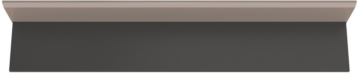 Сидней 16.486 Полка открытая, цвет антрацит/МДФ веллюто капучино, ШхГхВ 129,9х21,6х24 см.