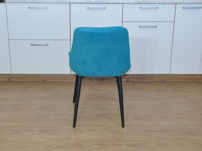 Стул Р / черный /велюр лазурь