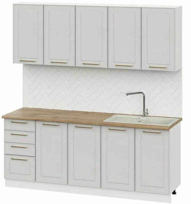 кухня Милена 2,0м белый/белый арт