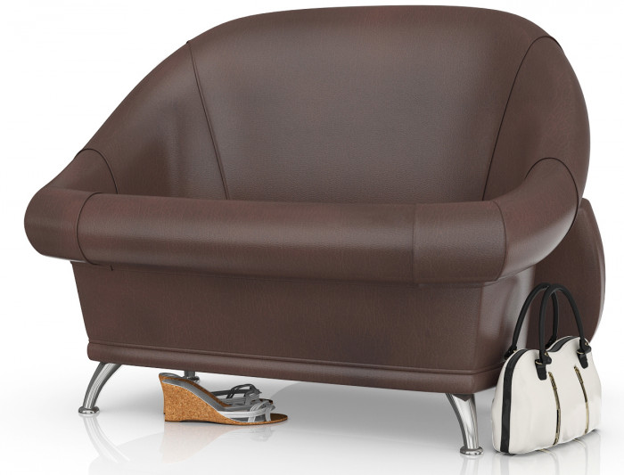 Диван 6-5154т-кор(БАШ) Орион, тёмно-коричневая искусственная кожа (тёмно-коричневый БАШ), ШхГхВ 110х70х80 см.