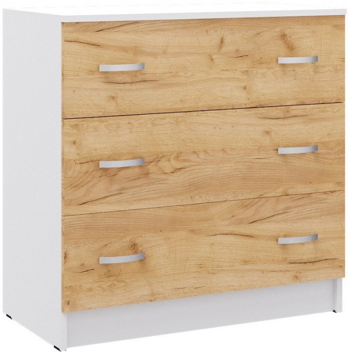 Ронда Комод белый/дуб крафт золотой