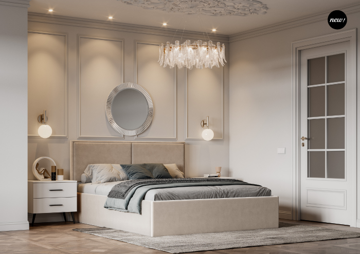 Кровать КР-430-М двуспальная 160, Микровелюр Zeekr-3