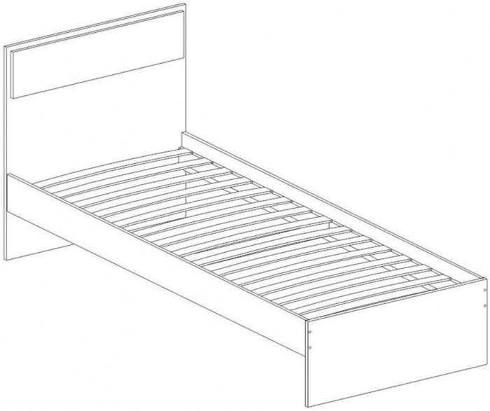 NEXT 71 Кровать односпальная 800 Ясень Шимо темный / Ясень Шимо светлый