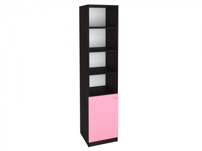 Шкаф-пенал закрытый 1/3 Венге/Розовый