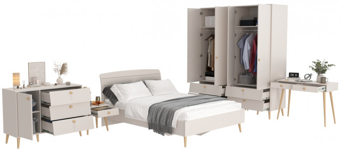 Афина Спальня 38-1400, кашемир серый