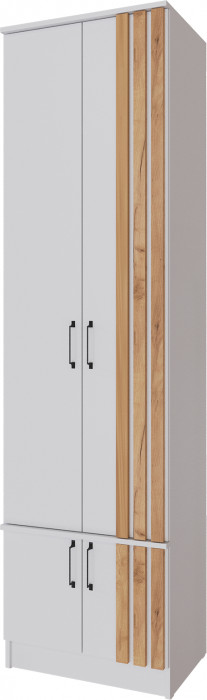 Модульная прихожая Кано, набор 1, Белый/Крафт золотой