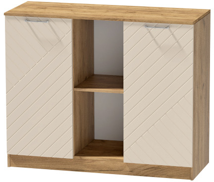 Комод №4 "Иннэс-7", Крафт золотой/Тирамису матовый