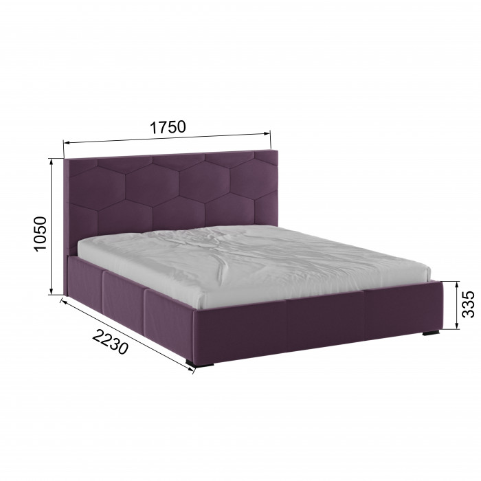 Манука Кровать интерьерная 160 винный, ПМ