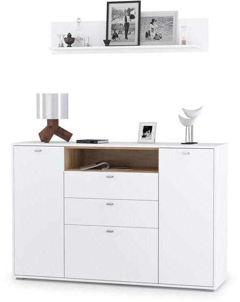 Бэль № 05, цвет дуб крафт золотой/белый премиум, ШхГхВ 149,2х43х180 см.