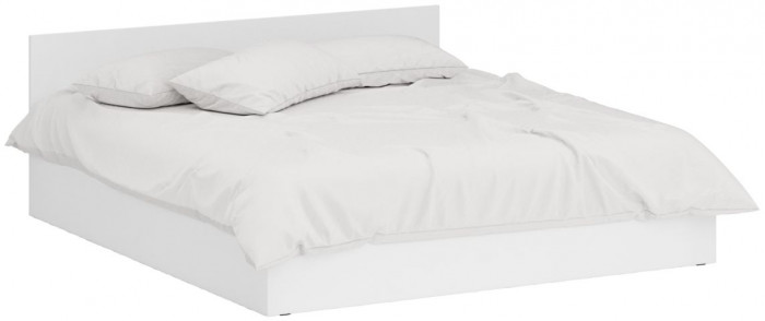 Кровать 1800 + Шкаф 2-х створчатый Стандарт, цвет белый, ШхГхВ 183,5х203,5х70 + 90х52х200 см., сп.м. 1800х2000 мм., без матраса, основание есть