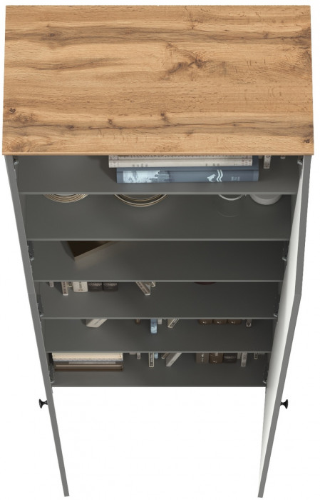 Остин 16.307 Шкаф, серый графит/дуб крафт золотой