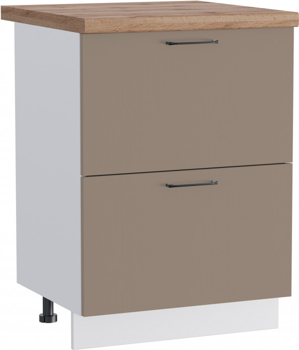 КГ ШН2Я 600 + внутр.ящ 600 Крем/Белый гладкий Арника РМ