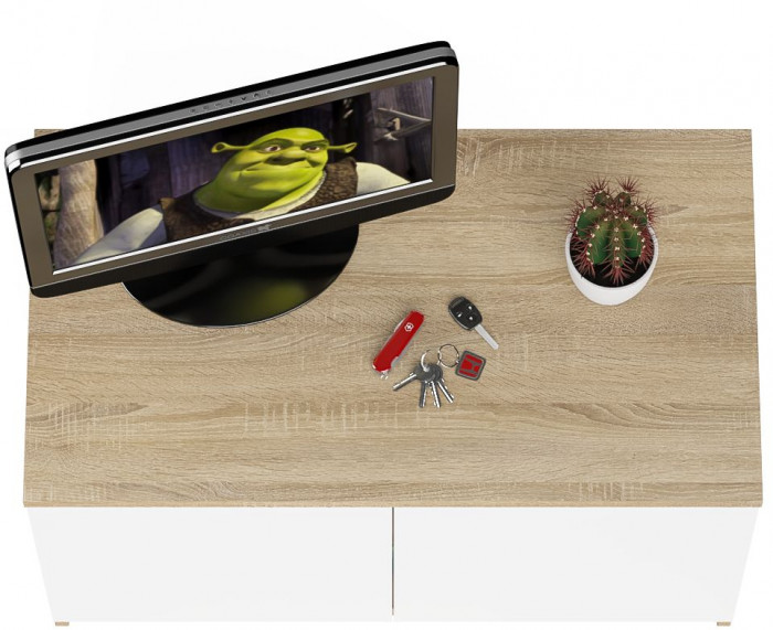 Мори Тумба/антресоль МА900.1, цвет дуб сонома/белый, ШхГхВ 90,4х50,4х54,6 см., подходит для шкафа МШ900.1