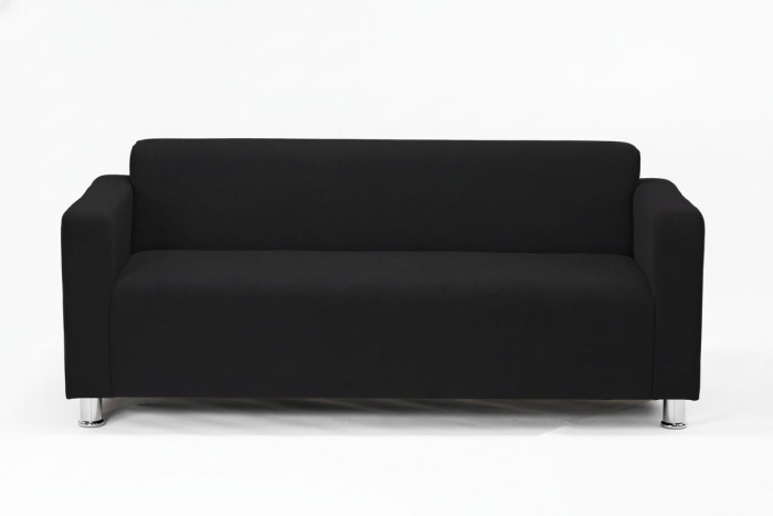 Диван прямой Томи, 180 см, велюр, черный