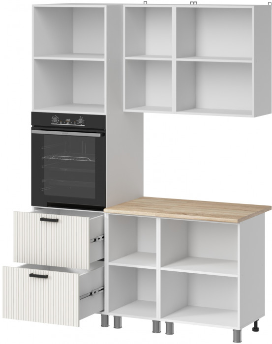 МК Аленушка 1,6м ПД Лотос Молочный,скоба антрацит,сонома