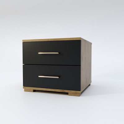 Тумба прикроватная "Мишель" - Дуб наварра/Антрацит