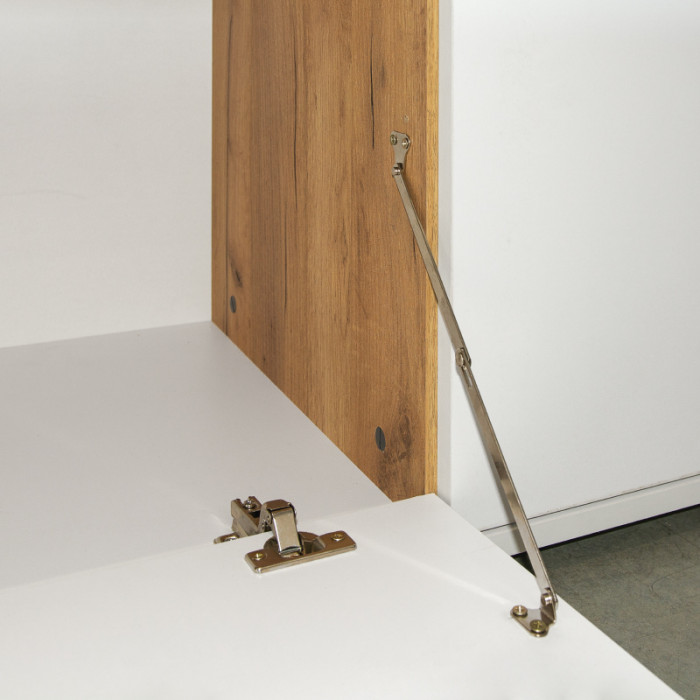 Бэль № 07, цвет дуб крафт золотой/белый премиум, ШхГхВ 235х43х180 см., НЕ универсальная сборка