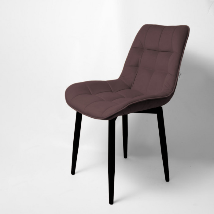 Стул "Бостон" черный матовый Velutto 36 какао