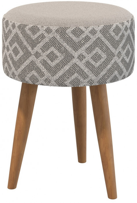 Банкетка 6-5132ТКсерая Юна, ткань серая с рисунком