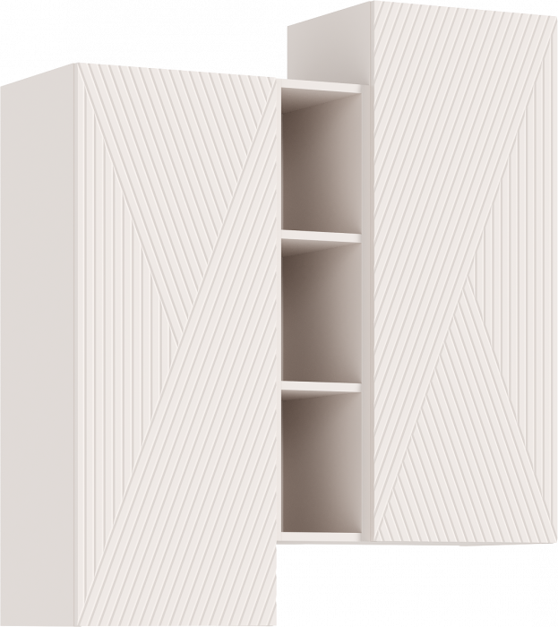 Флэш Шкаф подвесной комбинированный (Кашемир, Кашемир)