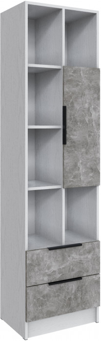 Шкаф Мадрид (0,5), Белый/Ателье светлое