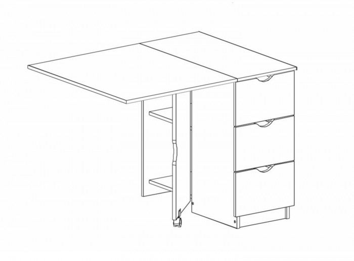 Стол СТ-01 Ясень Шимо темный / светлый